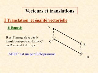 Vecteurs et translations