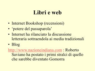 Libri e web