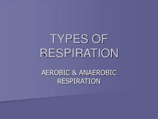 TYPES OF RESPIRATION