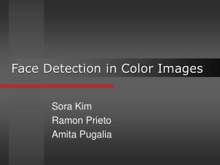 Face Detection in Color Images