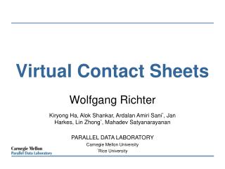 Virtual Contact Sheets