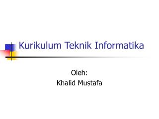 Kurikulum Teknik Informatika