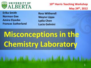 Misconceptions in the Chemistry Laboratory