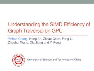 Understanding t he SIMD Efficiency o f Graph Traversal o n GPU
