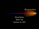 Respiration