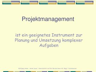 Projektmanagement