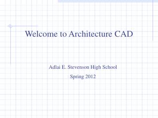 Welcome to Architecture CAD