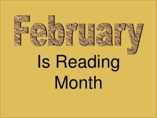 Is Reading Month