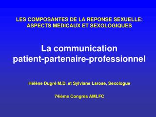 La communication patient-partenaire-professionnel