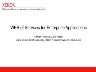 WEB of Services for Enterprise Applications