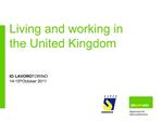 Living and working in the United Kingdom
