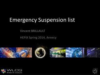 Emergency Suspension list