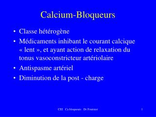 Calcium-Bloqueurs