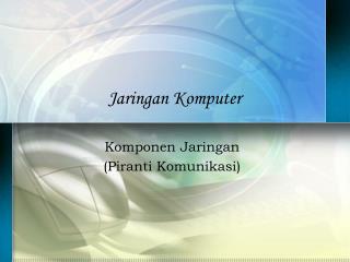 Jaringan Komputer