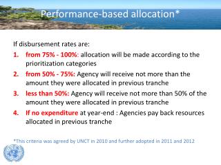 Performance-based allocation*