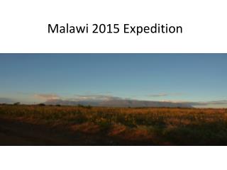 Malawi 2015 Expedition