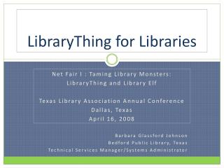 LibraryThing for Libraries
