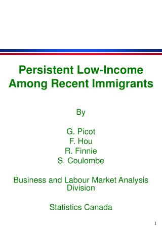 Persistent Low-Income Among Recent Immigrants