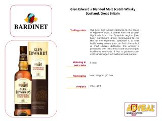 Glen Edward´s Blended Malt Scotch Whisky Scotland, Great Britain