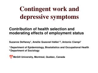Contingent work and depressive symptoms