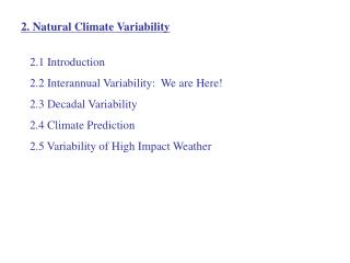 2. Natural Climate Variability