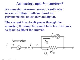 Ammeters and Voltmeters*