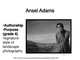Authorship Purpose (grade 4) signature style of landscape photography