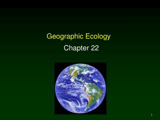 Geographic Ecology