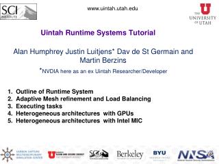 Uintah Runtime Systems Tutorial