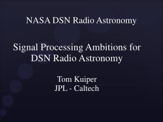 NASA DSN Radio Astronomy