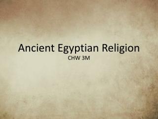 Ancient Egyptian Religion