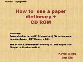 How to use a paper dictionary + CD ROM