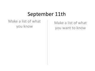September 11th