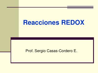 Reacciones REDOX
