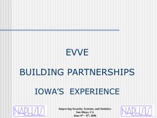 EVVE BUILDING PARTNERSHIPS IOWA’S EXPERIENCE