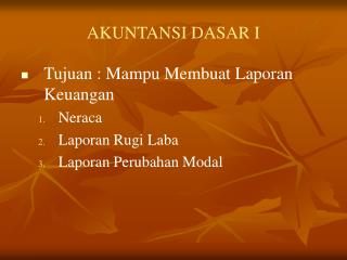 AKUNTANSI DASAR I