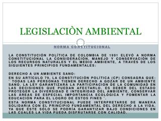 LEGISLACI ÒN AMBIENTAL