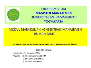 OLEH TIM MODUL : Koordinator : Tri Maryati,SE.MM. Anggota	: 1. Gita Danupranata,SE.MM