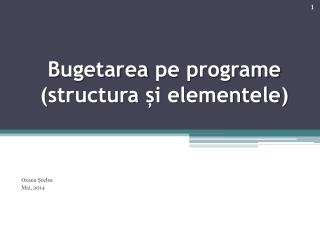 Bugetarea pe programe ( structura și elementele )