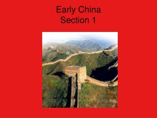 Early China Section 1