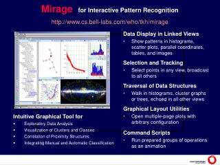 Mirage for Interactive Pattern Recognition
