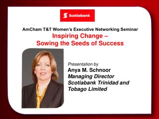 AmCham T&amp;T Women’s Executive Networking Seminar Inspiring Change – Sowing the Seeds of Success