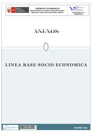 LINEA BASE SOCIO ECONOMICA