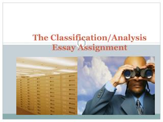 The Classification/Analysis Essay Assignment