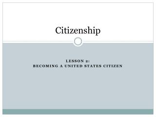 Citizenship