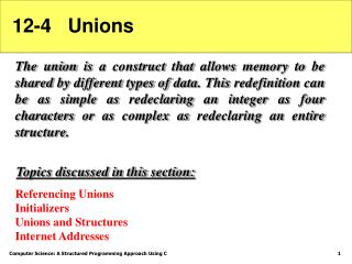 12-4 Unions