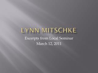 Lynn Mitschke