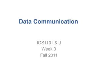 Data Communication