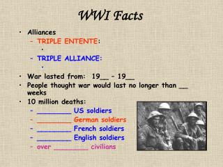 WWI Facts