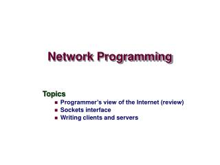 Network Programming